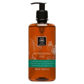 Apivita Refreshing Fig Shower Gel Αφρόλουτρο Με Αιθέρια Έλαια 500ml