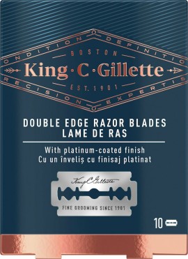 Gillette King C.Gillette Double Edge Razor Blades Ξυράφια Διπλής Ακμής 10τμχ