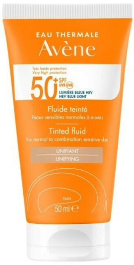 Avene Fluide SPF50+ με Χρώμα Αντηλιακή Προσώπου για Κανονικό/Μικτό Ευαίσθητο Δέρμα 50ml