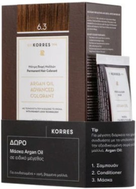 Korres Promo Argan Oil Advanced Colorant 6.3 Ξανθό Σκούρο Χρυσό 50ml & Μάσκα Argan Oil 40ml