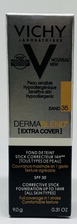 Vichy Dermablend Extra Cover No.35 Sand SPF30 Διορθωτικό Foundation Σε Μορφή Stick 9gr