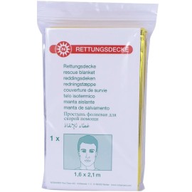Σύνδεσμος Emergency Rescue Blanket Gold 210x160cm Ισοθερμική Κουβέρτα Πρώτων Βοηθειών 1 Τεμάχιο