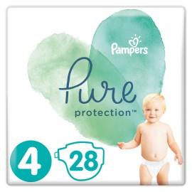 Pampers  Pure Protection Μέγεθος 4 [9-14kg] 28 Πάνες
