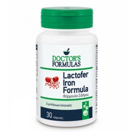 Doctors Formulas Lactofer Iron Formula με Σίδηρο, Λακτοφερίνη, Χαλκό & Βιταμίνες, 30 cabs